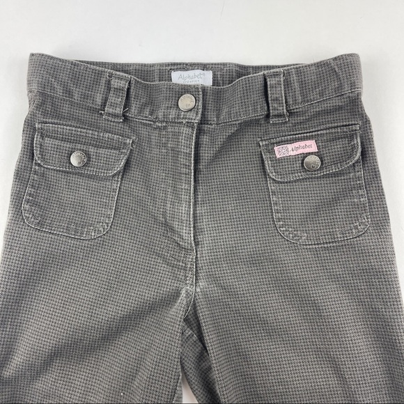 Alphabet Creation Shorts Girls 10 A Brown Houndstooth Pockets - Picture 3 of 7